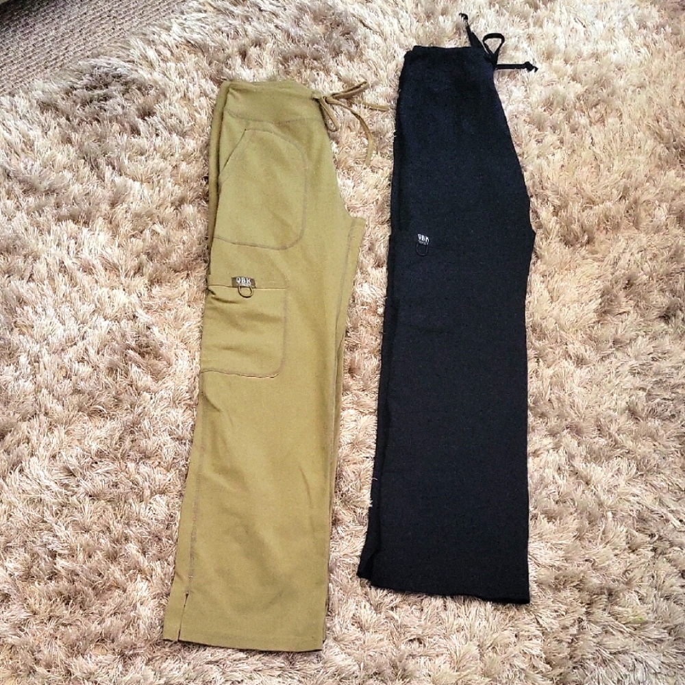QBK Black and Olive Cargo Pants Set